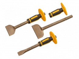 Roughneck Bolster & Chisel Set with Non-Slip Guards, 3 Piece £28.95